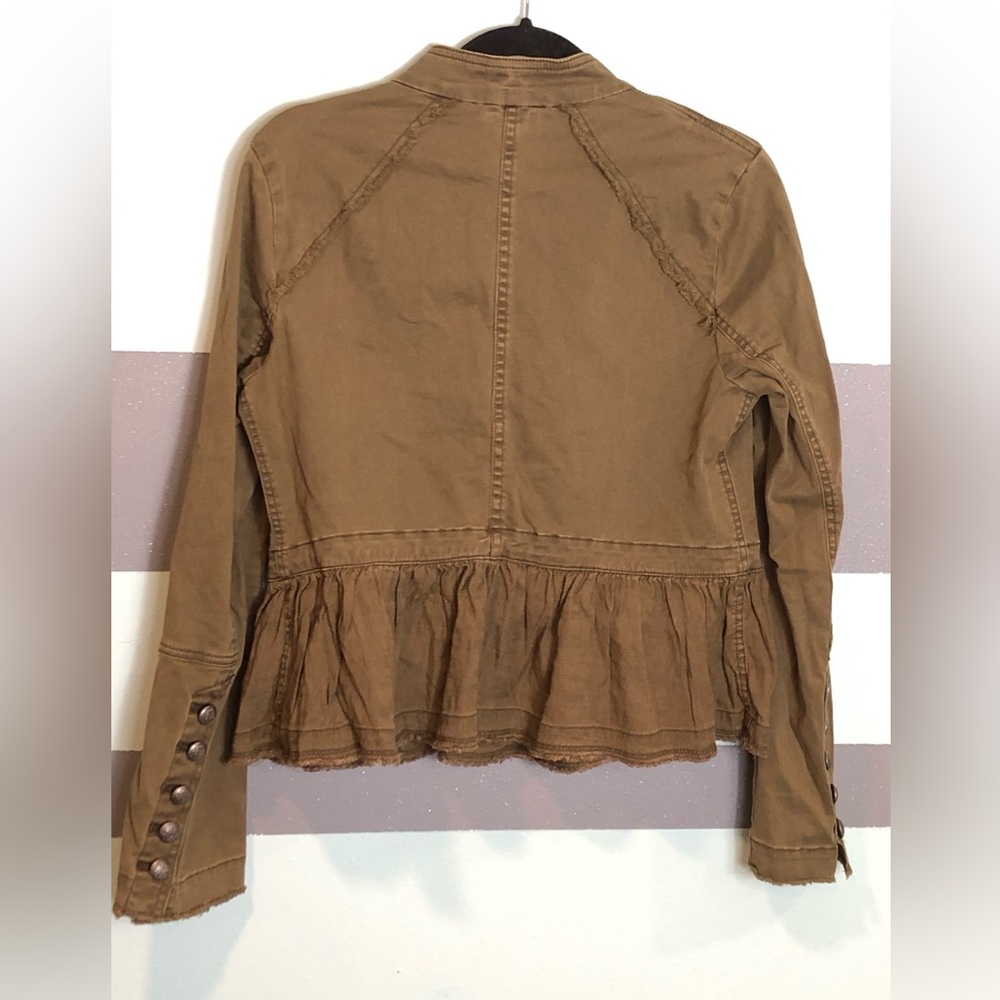 Free People Ruffle Hem Military Jacket - Picture 3 of 6